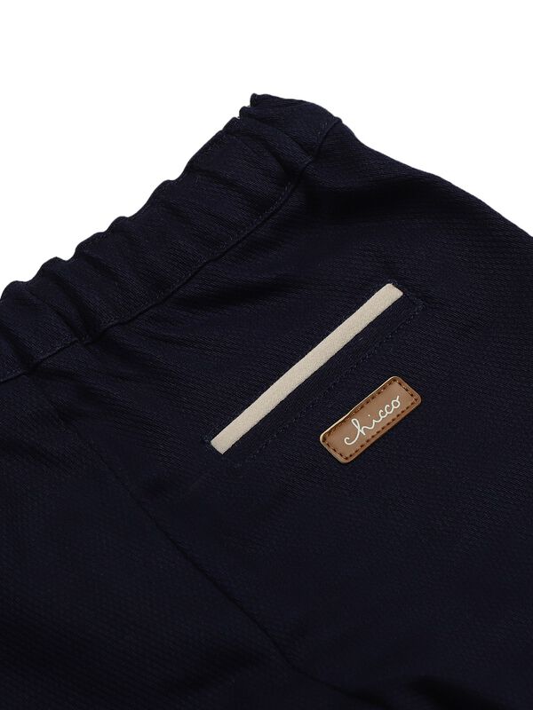 Boys Solid White & Navy Blue Shirt with Short Trouser image number 6